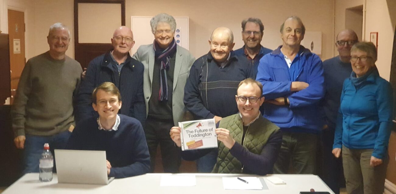 Blake Stephenson with members of the Neighbourhood Plan Steering Group