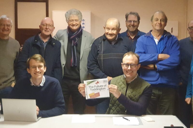 Blake Stephenson with members of the Neighbourhood Plan Steering Group